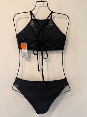 My Charmo Black Halter Net Bikini Size Small #Lux-Swim-C